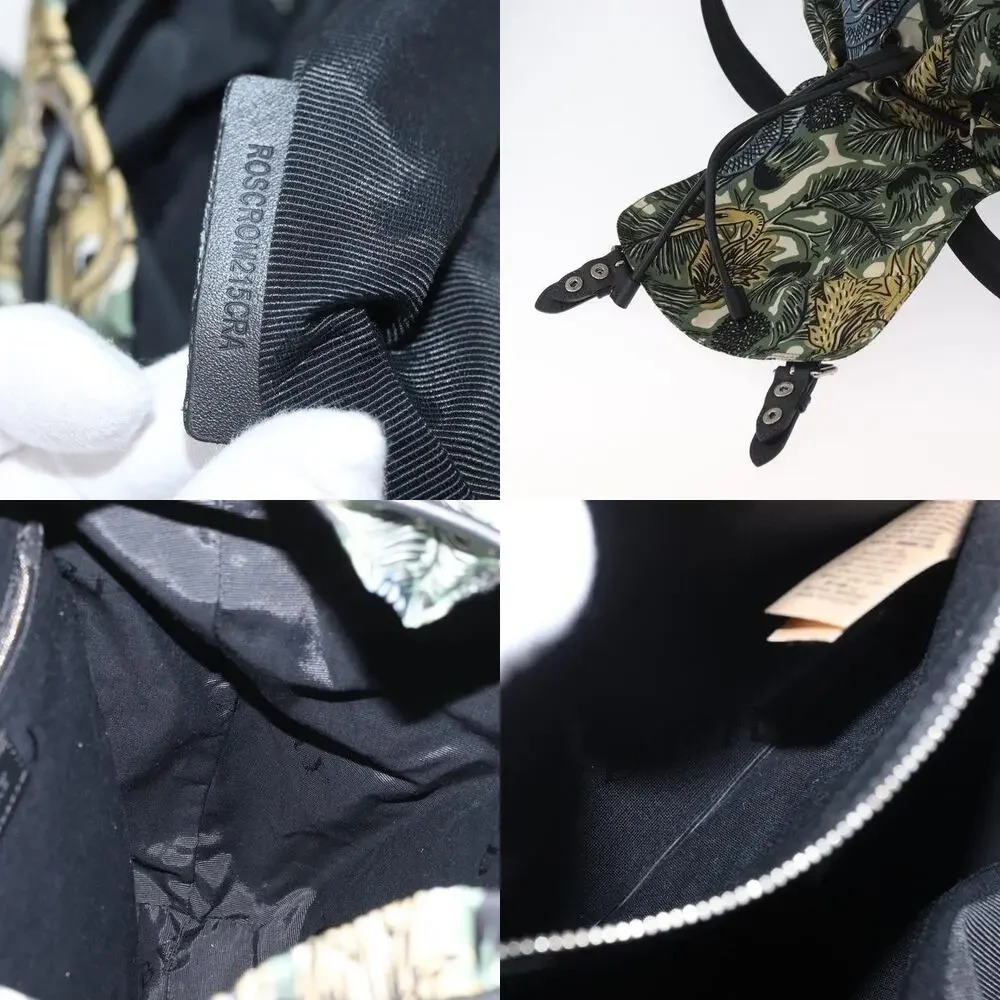 Burberry Nylon Green Silver Backpack